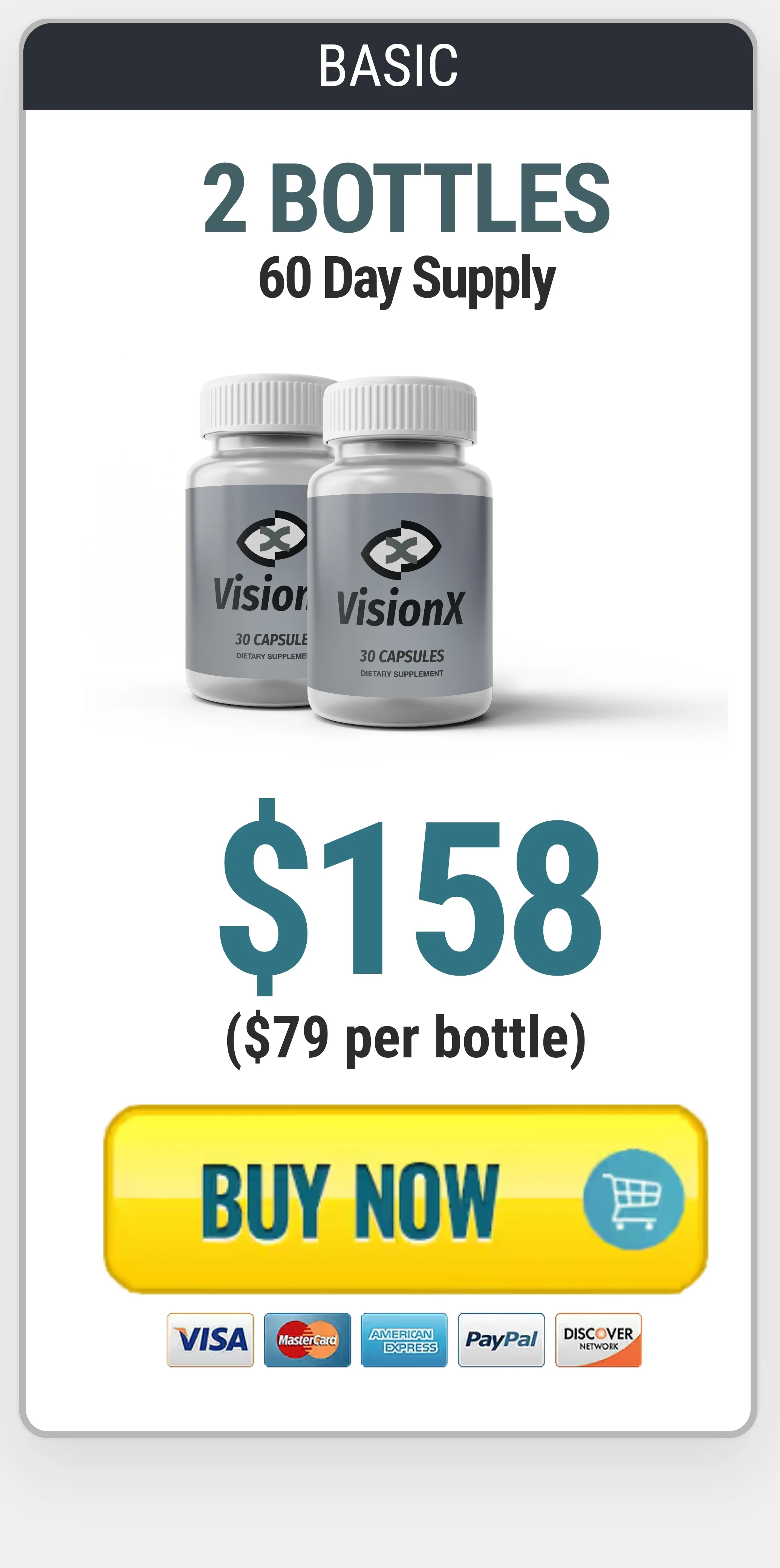 VisionX™ 2 bottles pricing